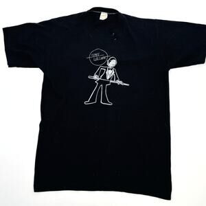 True Vintage 70s Billiards T Shirt Size Large 19x27 USA Stick Willies Pool Sport